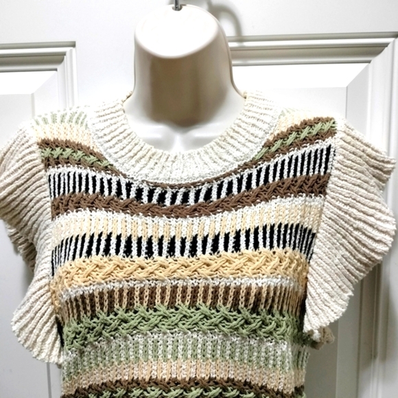 Elan Multicolor Striped Knit Blouse Size S - Picture 9 of 9